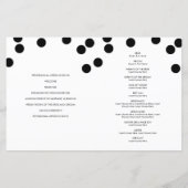 PROGRAMM "WEDING CEREMONY" handgeschriebene schwar (Rückseite)