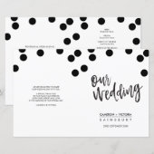PROGRAMM "WEDING CEREMONY" handgeschriebene schwar (Vorne/Hinten)