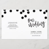 PROGRAMM "WEDING CEREMONY" handgeschriebene schwar (Vorderseite)