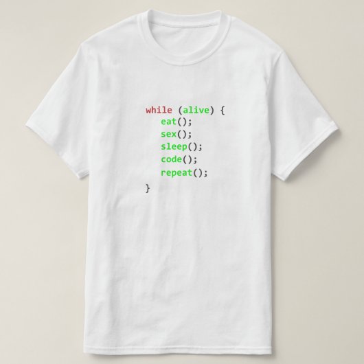 Programm while T-Shirt (Design vorne)