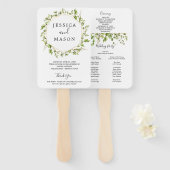 Programm "Woodland Greenerity Wedding Fan" Fächer (Vorne und Hinten)