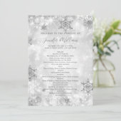 Programm zum Feierlichen Silver Winter Wedding (Stehend Vorderseite)