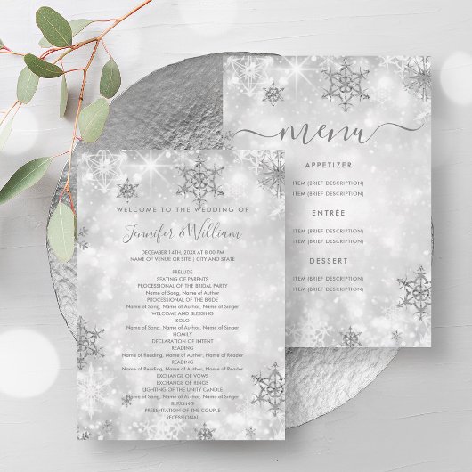 Programm zum Feierlichen Silver Winter Wedding