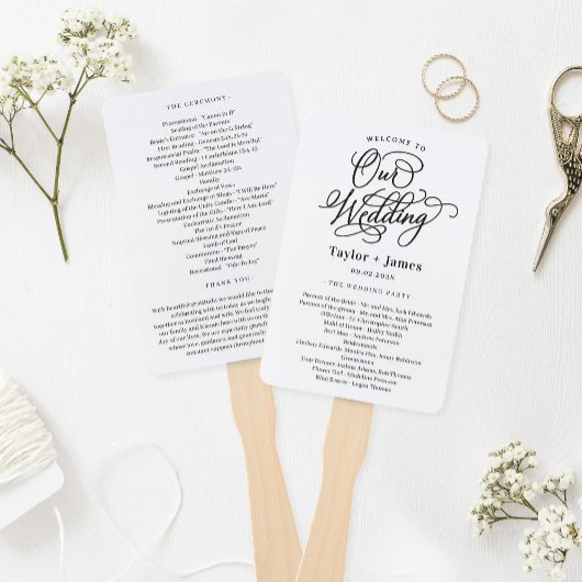 Programm zum Hochzeitsfeiern mit Tagessatz Fächer