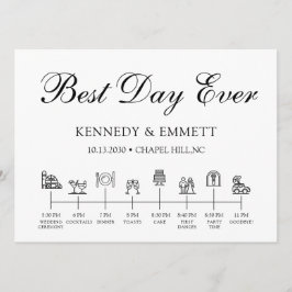 Programm zum Hochzeitstag