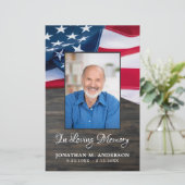 Programm zur Beerdigung patriotischer Gedenkstätte (Stehend Vorderseite)