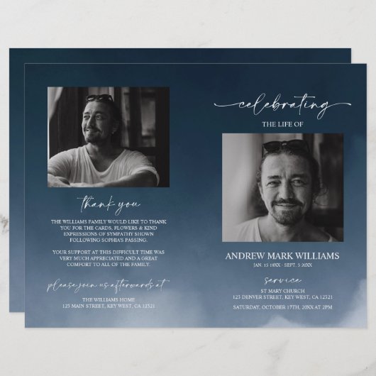 Programm zur Beerdigung von Dienstfalten der Marin (Vorne/Hinten)