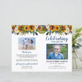 Programm zur Beerdigung von Sonnenblumen (Stehend Vorderseite)