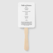 Programm zur Beerdigung von Sonnenblumen Einfaches Fächer (Rückseite)