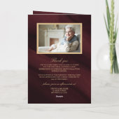 Programm zur Erinnerung an Burgundy- und Goldkalli (Rückseite)