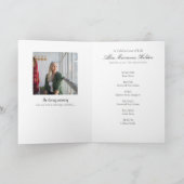 Programm zur Feier des Lebens mit rosa Pfingstrose (Innenseite)