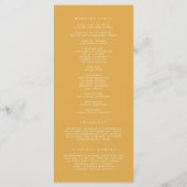 Programm zur Hochzeit im Herbst der Waldlandschaft (Rückseite)