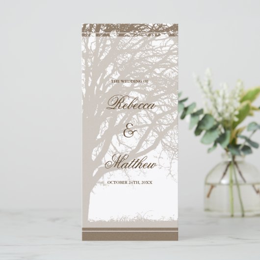 Programm zur Hochzeit im Herbst von Brauneiche (Stehend Vorderseite)