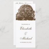 Programm zur Hochzeit im Herbst von Brauneiche (Vorne/Hinten)