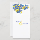 Programm zur Hochzeit im Mittelmeerraum - (Vorderseite)