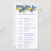 Programm zur Hochzeit im Mittelmeerraum - (Rückseite)