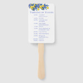 Programm zur Hochzeit im Mittelmeerraum Fächer (Rückseite)