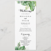 Programm zur Hochzeit in tropischer Vegetation (Vorderseite)