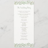 Programm zur LIEBE von Olivenzweigen (Rückseite)