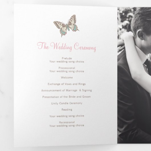 Programm zur Verlängerung der Hochzeit - rosa Brau (Innen Erste Seite)