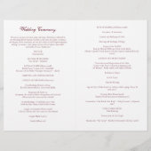 Programm zur Zeremonie auf Burgund (Rückseite)