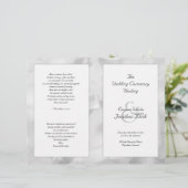 Programm zur Zeremonie auf Schwarz und Weiß (Stehend Vorderseite)