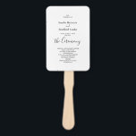 Programm zur Zeremonie auf Schwarz-Weiß-Hochzeit Fächer<br><div class="desc">Das klassische Schwarz-Weiß-Hochzeitsfeier-Programm Hand Fan.</div>