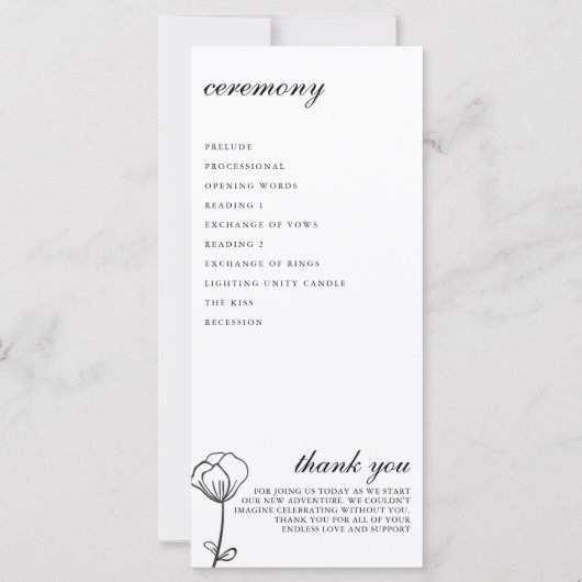 Programm zur Zeremonie der Garden-Bienen (Rückseite)