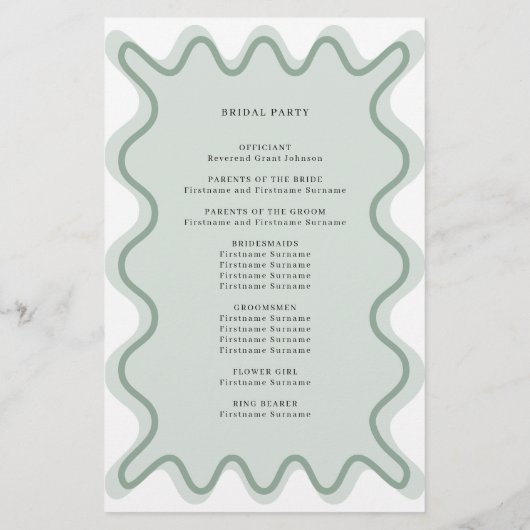 Programm zur Zeremonie der grünen Grenze (Rückseite)