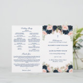 Programm zur Zeremonie der Hochzeit der katholisch (Stehend Vorderseite)