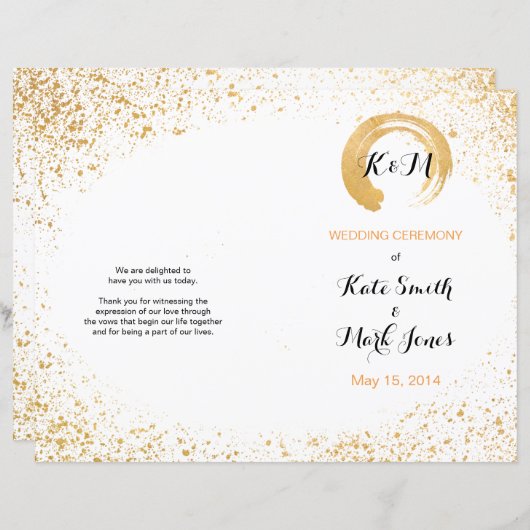 Programm zur Zeremonie der Verwendung von Gold-Lef (Vorne/Hinten)