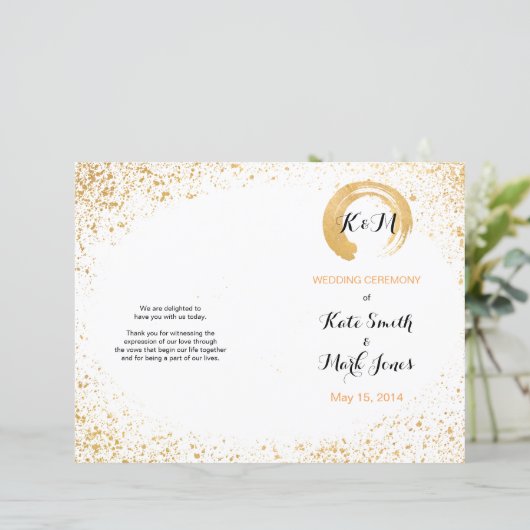 Programm zur Zeremonie der Verwendung von Gold-Lef (Stehend Vorderseite)