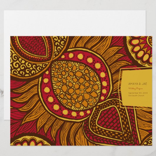 Programmabdeckung für Afrikanisches Ankara Rotes G (Vorne/Hinten)