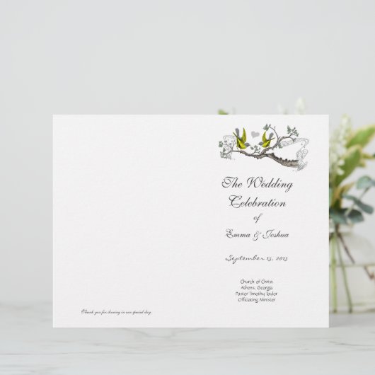 Programmabdeckung für Vintage Vogelgelbe und Graue (Stehend Vorderseite)