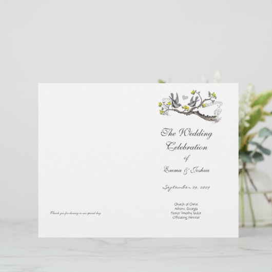 Programmabdeckung für Vintage Vogelgelbe und Graue (Stehend Vorderseite)