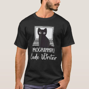 Programmcode-Schreiber-Programmierkatze-Software-E T-Shirt