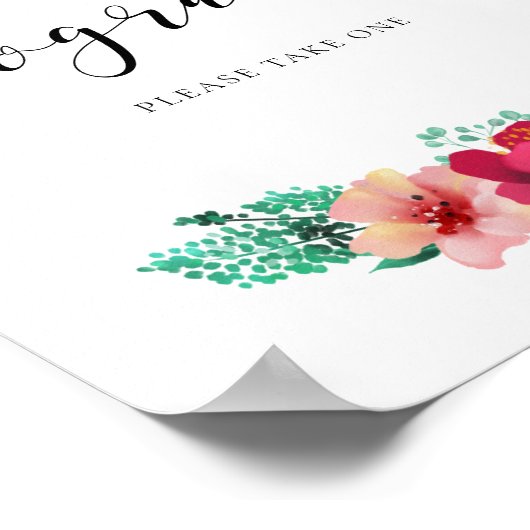 Programme bitte eine Blumenzeitsfeier Poster (Ecke)