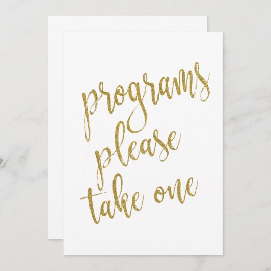 Programme Bitte nehmen Sie ein Gold-Bonus-Zeichen (Vorne/Hinten)