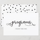 Programme | Bitte nehmen Sie eins | Black Wedding (Vorne/Hinten)