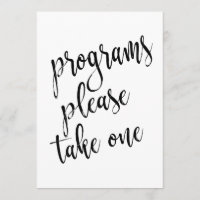 Programme, bitte nehmen Sie eins, erschwingliches