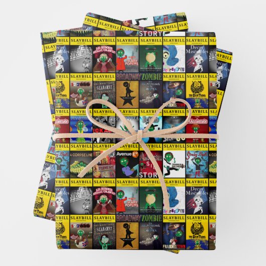 Programme für das Theater Broadway Zombie Geschenkpapier Set (Beispiel)