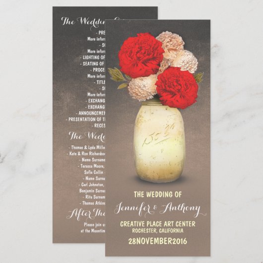 Programme für goldfarbene Blume (Vorne/Hinten)