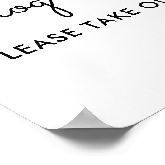 Programme Hochzeiten Schwarz-weißer Sign Poster (Ecke)