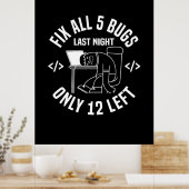 Programmer behebt alle 5 Fehler Poster (Küche)