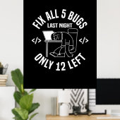 Programmer behebt alle 5 Fehler Poster (Heimbüro)