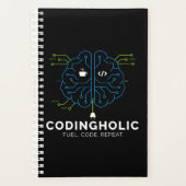 Programmer Brain Coding Daily Planner Planer (Vorderseite)