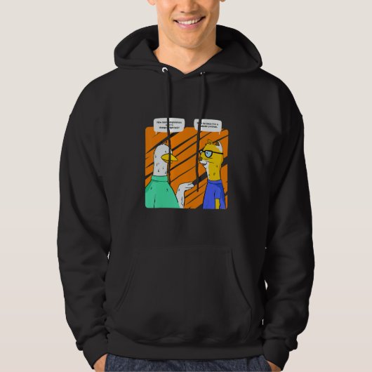 Programmer Cat and Goose Geek Computer Joke Hoodie (Vorderseite)