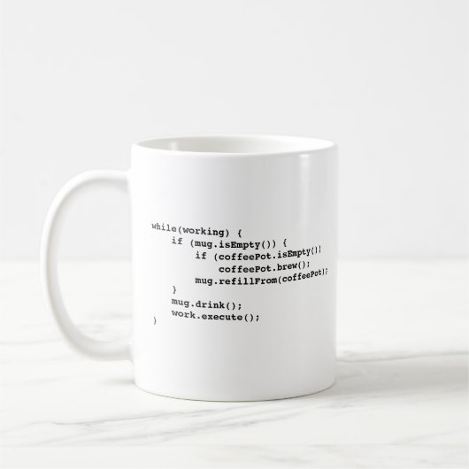 Programmer Coffee Tasse (Links)