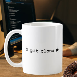 Programmer Coffee Tasse - Git Clone Coffee