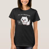 Programmer Cute Cat Computer Administrator Compute T-Shirt (Vorderseite)